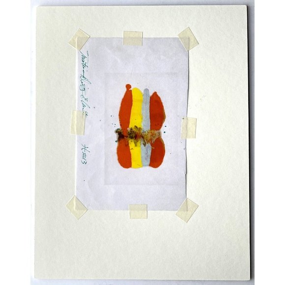 Original Art ‘Friends’ Encaustic Wax Painting Matted 14”x11" Frame Ready - Picture 5 of 5